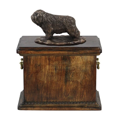 Berger polonais de plaine urne avec une statue en bois Art-Dog - Photo 1/4