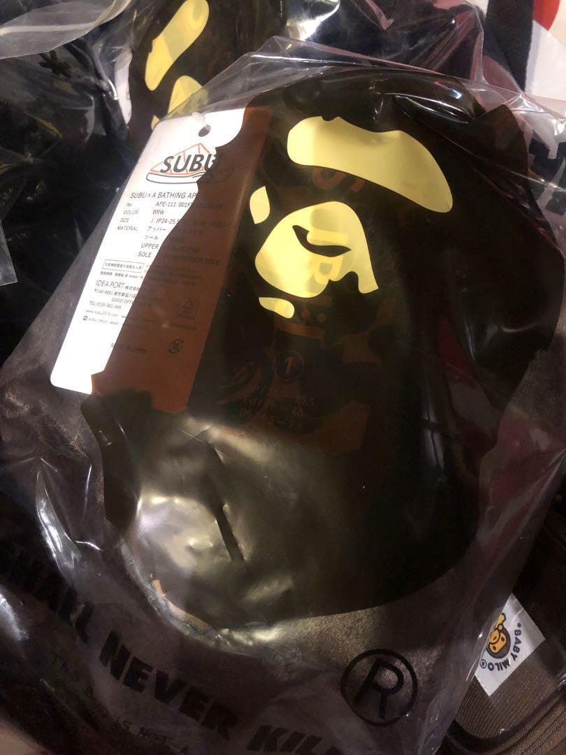 BAPE x SUBU APE HEAD PUFFER SANDALS Brown,Men,A BATHING APE BAPE x SUBU APE HEAD PUFFER SANDALS Brown,Men,A BATHING APE