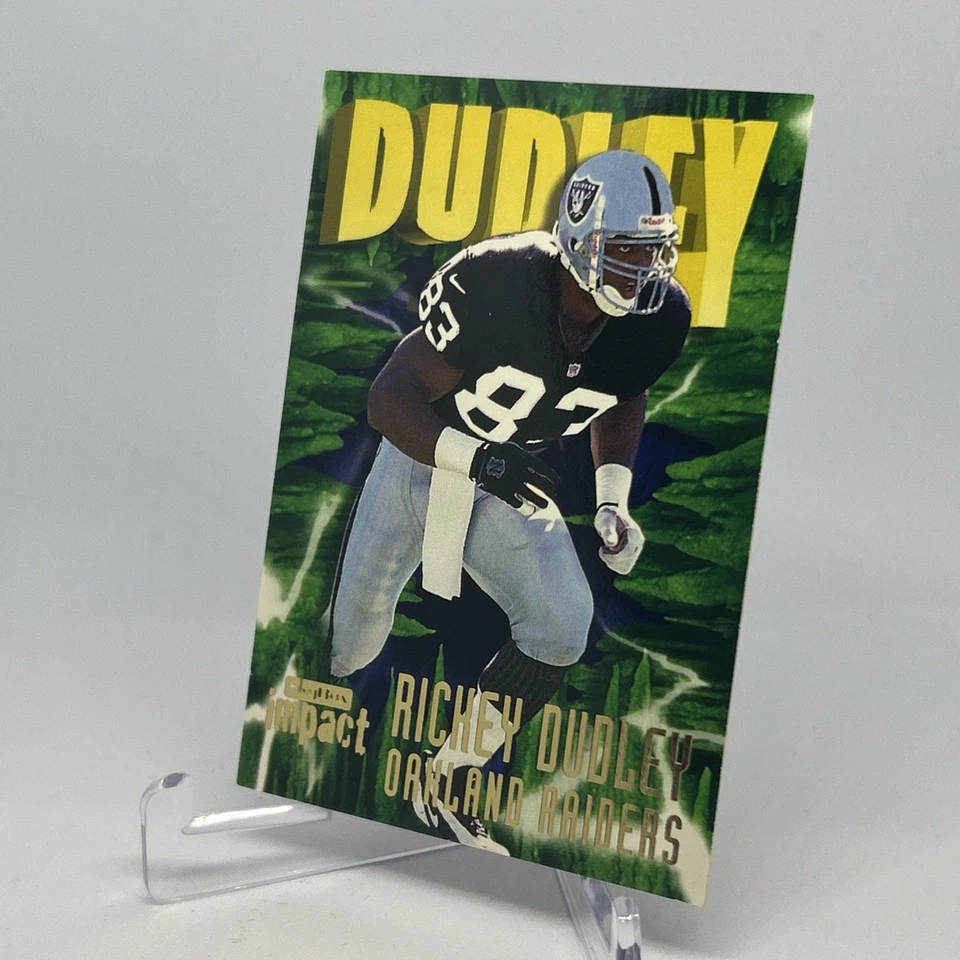Rickey Dudley 1997 Skybox Impact #21 — Oakland Raiders - Image 2 of 4