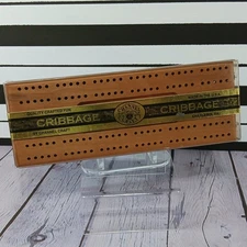 Vintage J.C. Penney's Cribbage Board Game - Natural Finish Hardwood SEALED