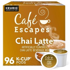 Cafe Escapes Chai Latte Keurig Single-Serve K-Cup Pods, 24 Count Pack of 4 