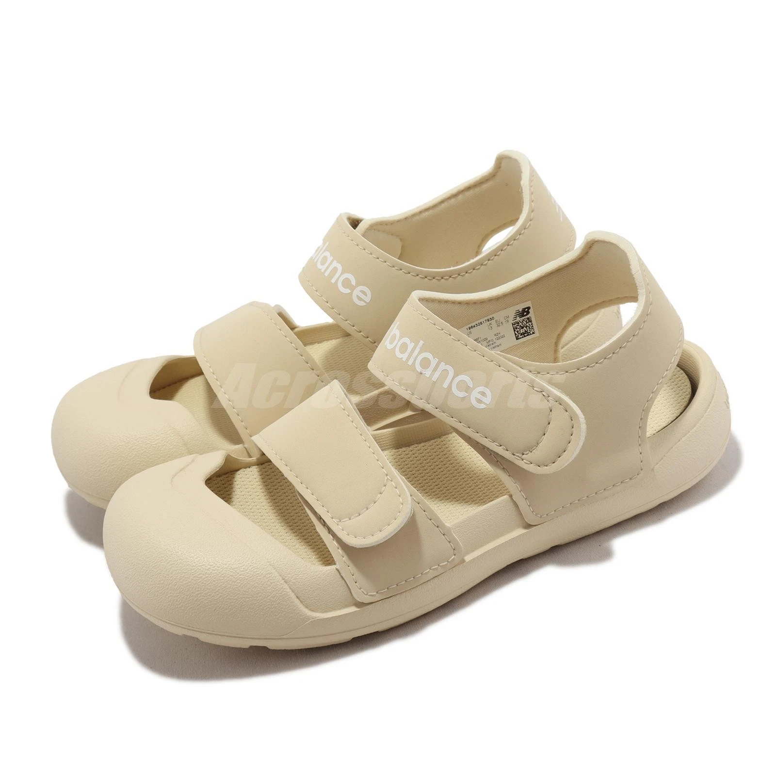 New Balance 809 sandalo largo avorio cinturino bianco sandali bambini prescolare YT809SS W