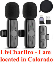 2 PK Wireless Lavalier Microphone Android iPhone Live-Stream YouTube Tik Tok