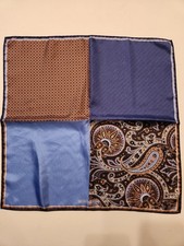 Men's new 100 silk pocket square 17" X 17" made in Italy
