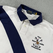 Polo Ralph Lauren Shirt Mens XL Custom Slim Fit Polo Player RLPC 2 Patch Logo