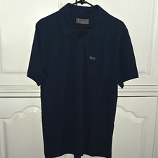 FIGS FIGSPRO Men's Navy Solid Polo Shirt M Regular Short Sleeve