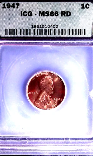 1947 LINCOLN WHEAT MS66 RD