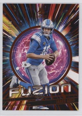 2025 Panini Luminance Fuzion Orange 72/100 Jared Goff #2 1n09