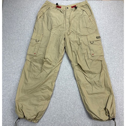 Vintage Aeropostale Cargo Pants Mens XL Khaki Tan Nylon Lined Baggy Gorpcore Y2K - Image 1
