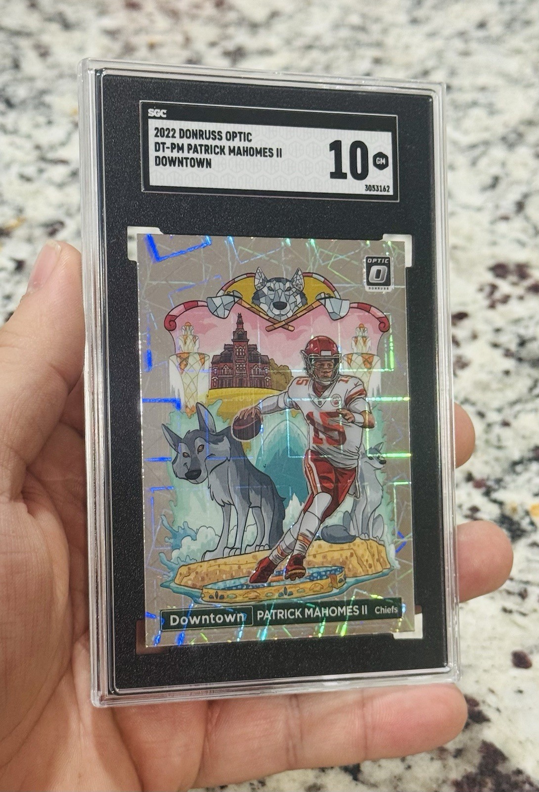 2022 Donruss Optic DT-PM Patrick Mahomes II Downtown SGC-10 Gem Mint KC Chiefs