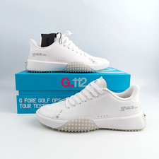 G/Fore Men's G.112 Golf Shoes Snow/Nimbus Waterproof PU Leather Sneaker US 10-12