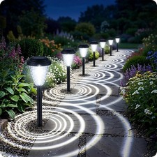8PK PACK Solar Stake Lights Outdoor Garden Patio Lawn Landscape Pathway Lighting
