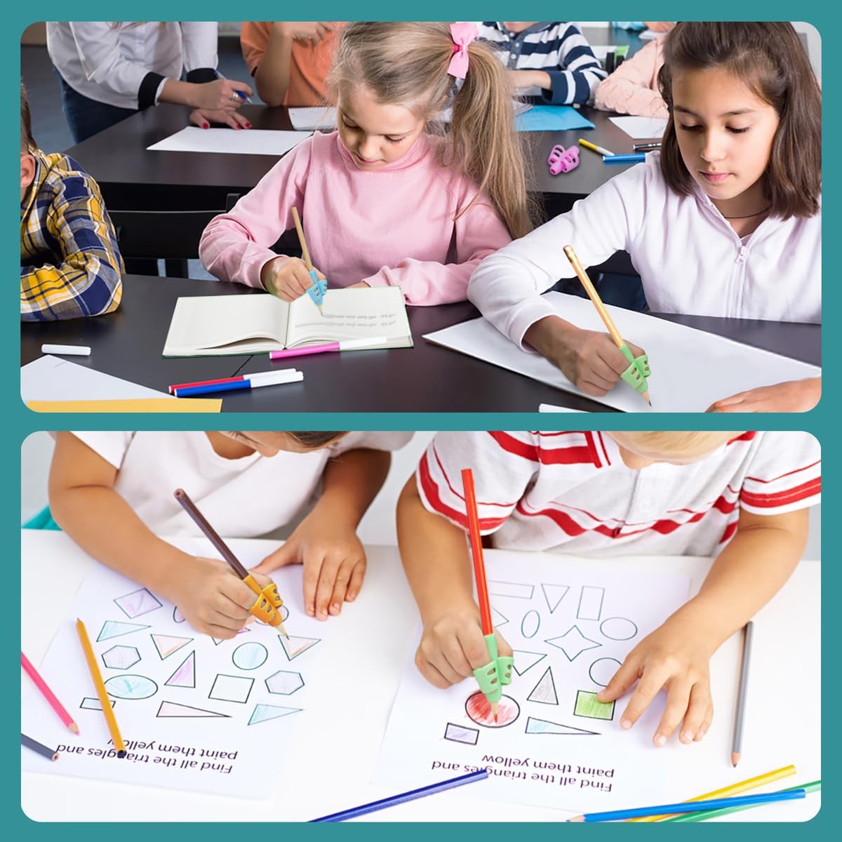 Pencil Grips for Kids Handwriting, Ergonomic Children Writing Aid, Training