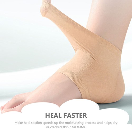 Anti-cracking Foot Cover Men and Women Silicone Heel Sock Protectors Cushions - Picture 2 of 12