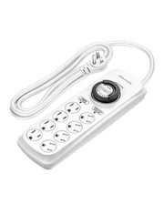 DEWENWILS Mechanical Timer Power Strip with 8 Outlets, Flat Plug, 6ft Long Cord