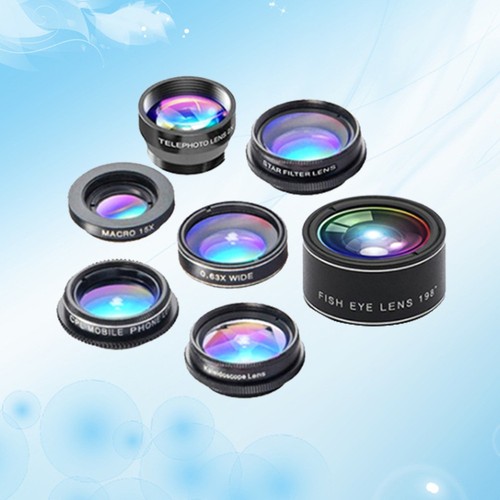7 in 1 Cell Phone Camera Lens 198° Fish-eye Lens (Black) mobile camera lens - 第 7/12 張圖片