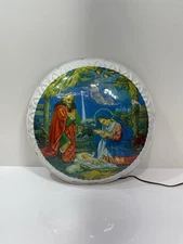 RARE NOMA LITES #310 NATIVITY HOLY FAMILY 19” SCENE LIGHTED WALL HANGING ✔️📋