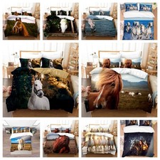 3D Horse Beach Forest Grass Landscape Quilt Cover Duvet Cover Comforter set