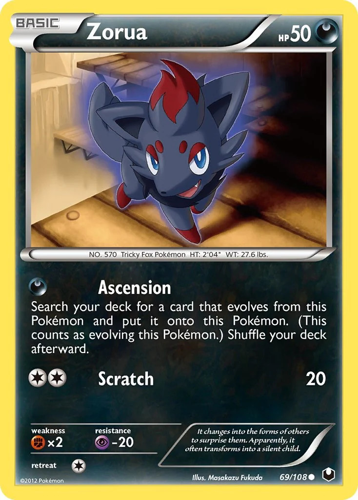Zorua (69)  - Dark Explorers - 69/108 / English / Near Mint