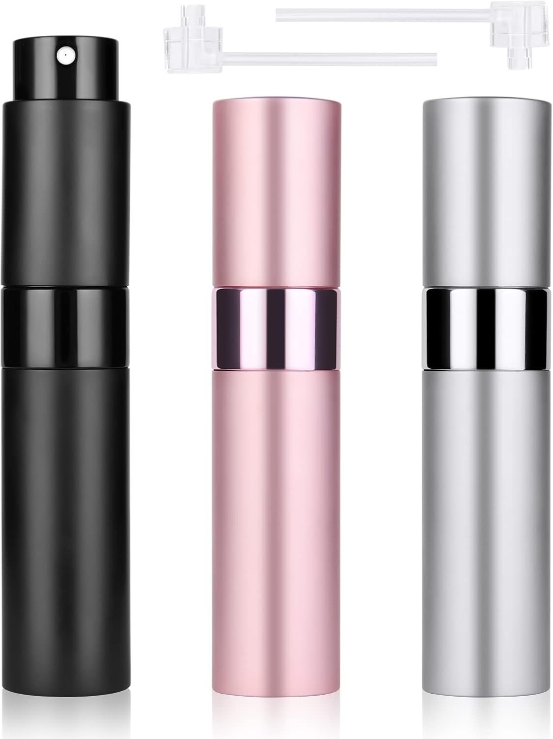 ACWOO Perfume Atomiser Bottles, 3Pcs 10ml Refillable Travel Spray Bottles, Port