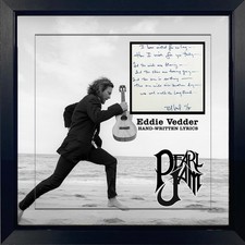 Eddie Vedder Pearl Jam Framed Handwritten Lyrics Display &ndash; 27x27 &ndash; Unsigned Art