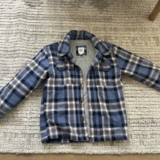 Gap Kids Flannel Lined Button Up Jacket Boys Size Small