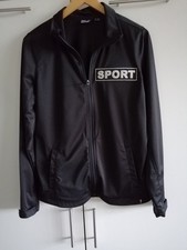 Sportliche Jacke mit Reißverschluss * Winddicht * Schwarz * Größe 40/42 * NEU *