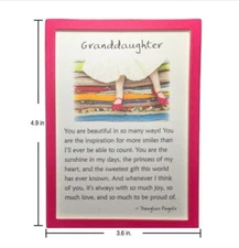 Blue Mountain Arts | Granddaughter Magnet with Easel Back| Douglas Pagels Plaque