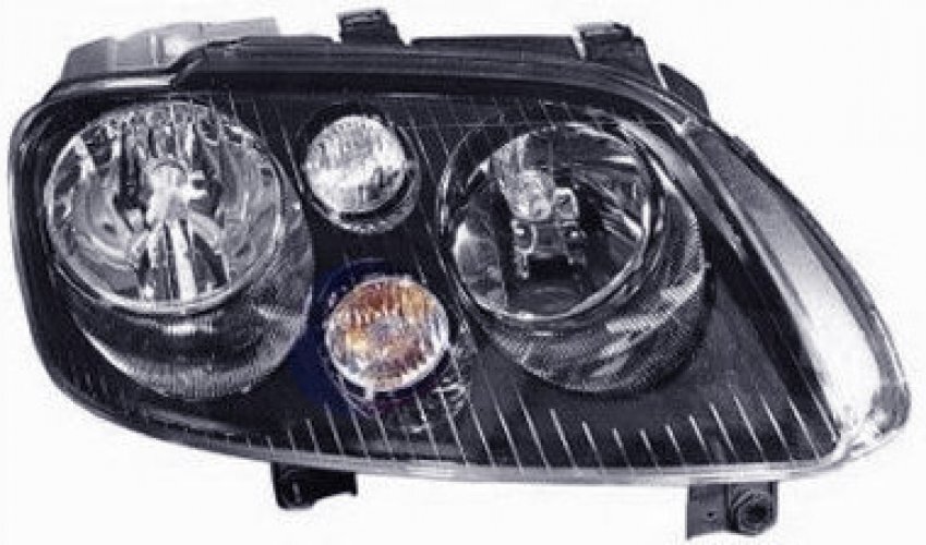 Phare avant droite Volkswagen Caddy 2004-2010 avec lentille en polycarbonate anti-jaunissement
