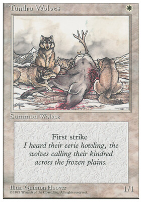 Magic the Gathering MTG Tundra Wolves (53) Fourth Edition   LP
