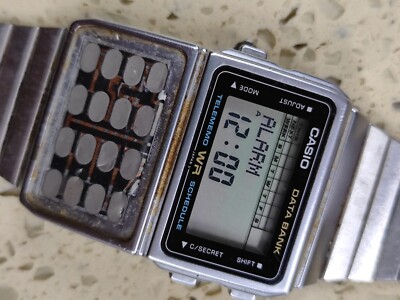 Casio DBC-610 Data Bank Calculator Watch Mod 676 Full Working Used