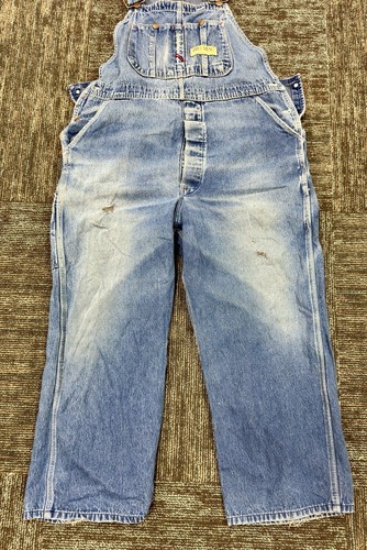 Vintage Bic Mac Distressed Overalls Chore Coveralls 42x30 - Picture 2 of 19