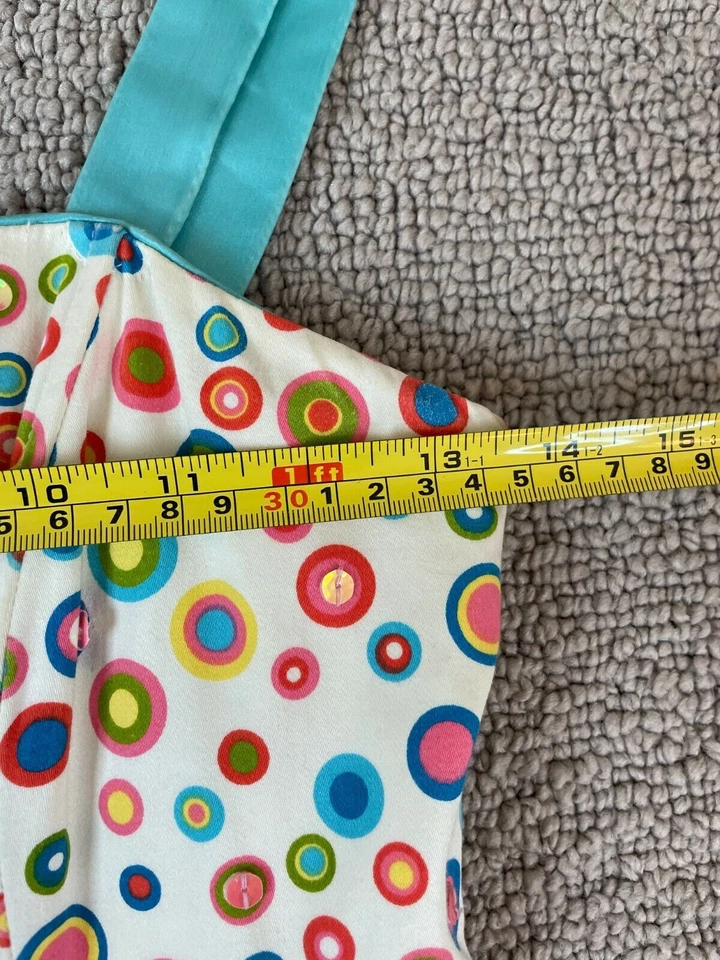 Vestido de Colección Spenser Jeremy Blanco Lunares Correa Alina Cuello Cuadrado Talla 4 Foto 4 de 4