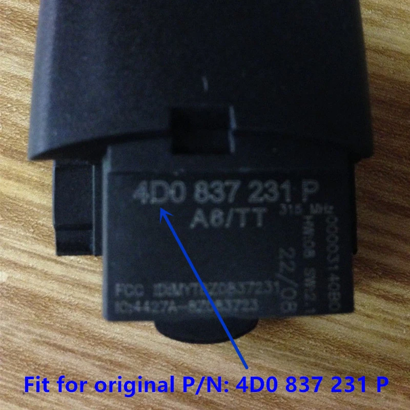 Upgraded Replacment Flip Remote Key Fob for Audi TT A4 A6 A8 97-05 MYT8Z0837231 Foto 2 de 4