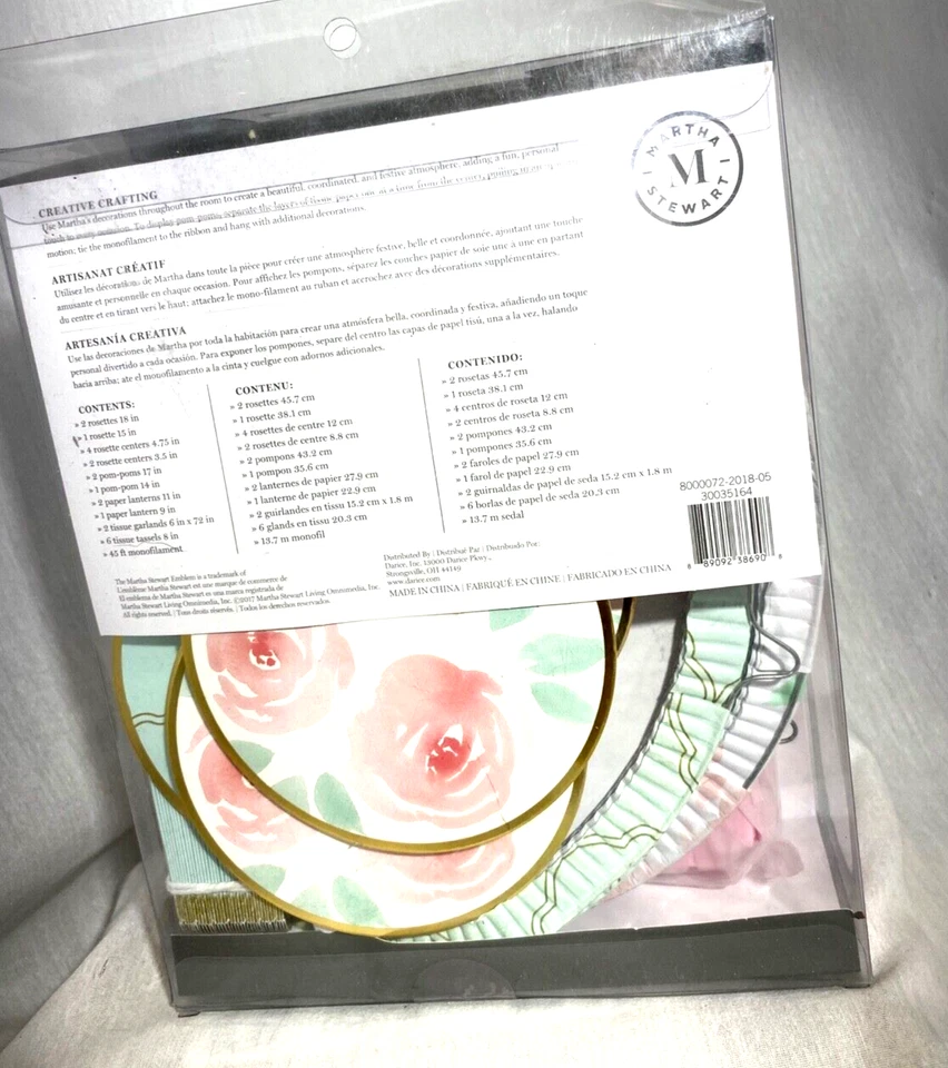 Dois (2) kits de decoração Martha Stewart, pom-pons e kit de decoração  - Imagem 3 de 4