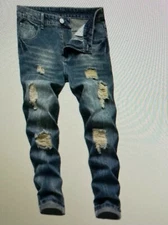 Romwe Guys Washed Ripped Jeans  36 Brand New NWT