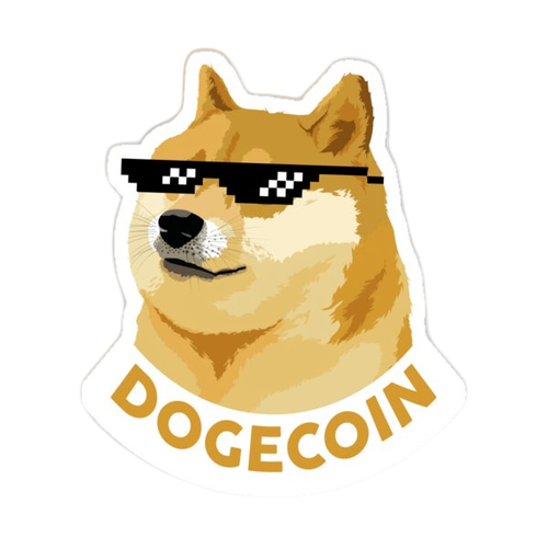 Doge Sticker Dogecoin Sunglasses Meme Vinyl Decal Waterproof Doge Shiba Inu eBay