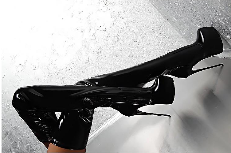 Women Shiny Leather Over Knee Thigh-High Boots New Platform