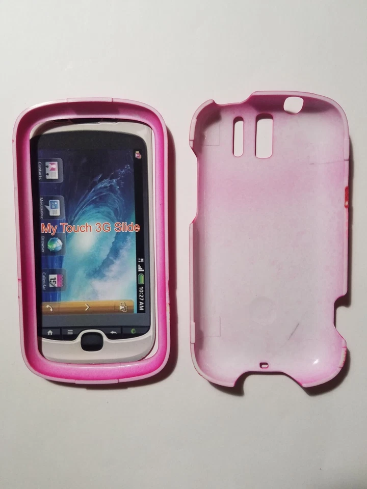 Raro Magneta Rosa HTC Mytouch 3G Deslizable A Presión Estuche Deslizante Cubierta Protección Foto 2 de 2