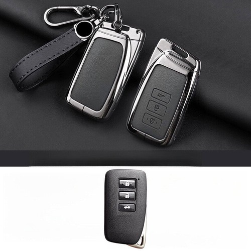 Zinc Alloy Leather Car Key Fob Case Cover Bag For Lexus GS ES IS RC NX LX RX 200 - Picture 4 of 10