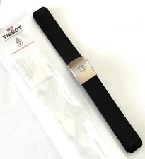 Original Tissot T-Touch For Z253/353 BLACK Rubber Band Strap with Titanium Clasp