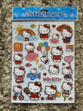 New VTG Hello Kitty Sticker Sheet 1 Sheet