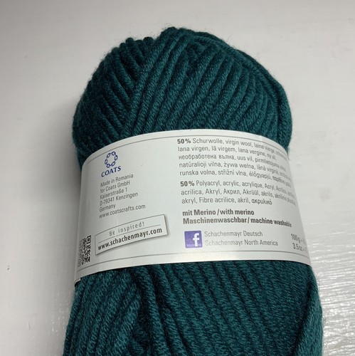 Schachenmayr Original Merino Super Big Mix Yarn 100g 50% Wool 50% Acrylic Green - Picture 5 of 7