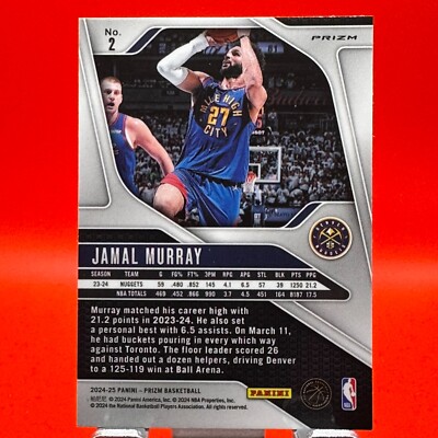 2024-25 Panini Prizm- Jamal Murray #2 Red White & Blue Prizm | eBay