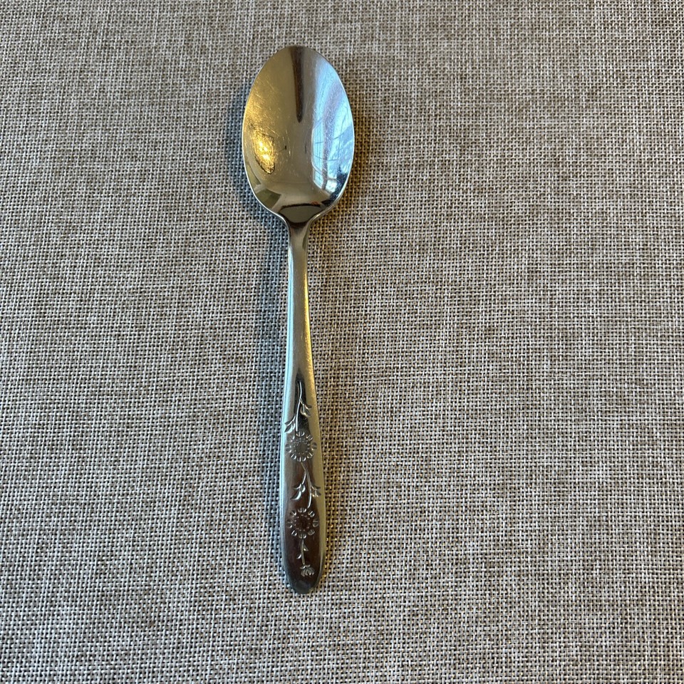 Sears Roebuck Wood Dale Stainless Sunflower Dinner Tablespoon Teaspoons