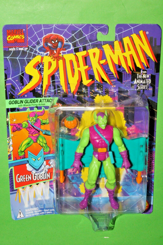 1994 MARVEL Spider-Man Animated Series GREEN GOBLIN ACTION FIGURE TOY BIZ SEALED - Picture 2 of 8
