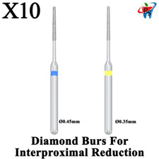10pcs Dental Diamond Burs For Interproximal Reduction