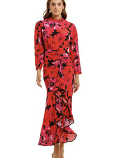 RIXO LONDON Dani Mystic Bloom Maxi Floral Dress Size 12 AU RRP 609 WITH DEFECTS