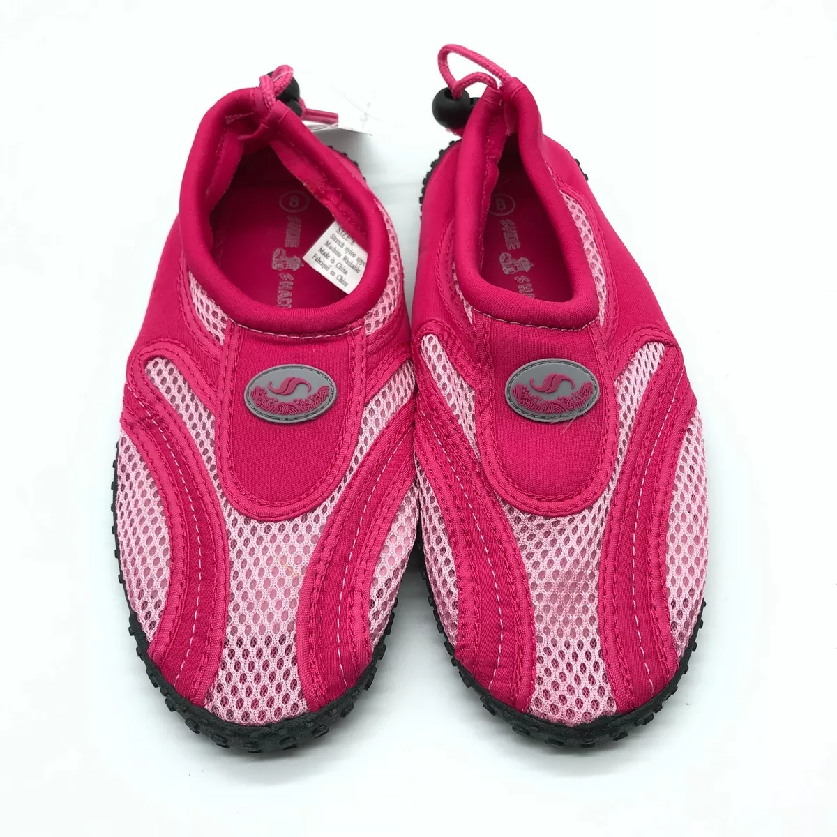 Shoe Shack Womens Water Shoes Drawstring Mesh Slip On Pink Size 8