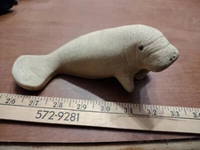Sandcrafters Manatee Figurine Handmade Of Sand From Florida